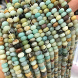 Natural Amazonite Stone Abacus Beads 8mm X 5mm 15'' Strand