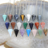 Natural Quartz Reiki Healing Pendulum for Spiritual Divination