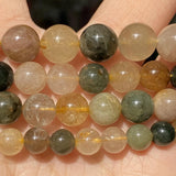 Natural Quartz Rutilated Stone Beads Round 6-10mm