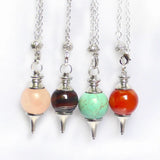 Quartz Stone Pendant Amethysts Turquoises Opal Reiki Healing