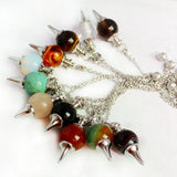 Quartz Stone Pendant Amethysts Turquoises Opal Reiki Healing