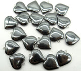 Quartz Titanium Hematite Heart Pendant for DIY Jewelry Making