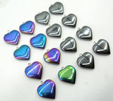 Quartz Titanium Hematite Heart Pendant for DIY Jewelry Making