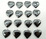 Quartz Hematite Heart-shaped Pendant for DIY Jewelry Making