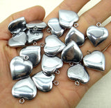 Quartz Hematite Heart-shaped Pendant for DIY Jewelry Making