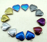 Quartz Titanium Hematite Heart-shaped Pendant for DIY Jewelry Making
