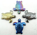 Quartz Crystal Titanium Hematite Carved Tortoise Gem Pendant DIY Jewelry Making