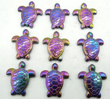 Quartz Crystal Titanium Hematite Tortoise Gem Pendant for DIY Jewelry Making