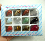 Quartz Turquoise Tiger Eye Opal Pendulum Cone Pendant DIY Jewelry 12PC