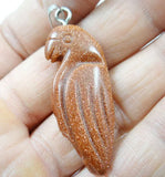 Natural Quartz Turquoise Tiger Eye Bird Pendant for DIY Jewelry Making
