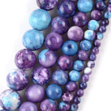 Rain Flower Stone Beads Pink Purple Green Round Spacer Beads 4mm-12mm