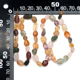 Rainbow Acicular Rutile Quartz Nugget Beads 6-8mm