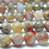Natural Rainbow Agate Faceted Loose Beads Gemstone Bracelet Necklace
