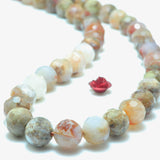 Natural Rainbow Agate Faceted Loose Beads Gemstone Bracelet Necklace