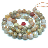 Natural Rainbow Agate Faceted Loose Beads Gemstone Bracelet Necklace