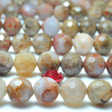 Natural Rainbow Agate Faceted Loose Beads Gemstone Bracelet Necklace