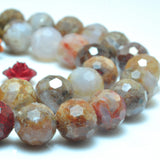 Natural Rainbow Agate Faceted Loose Beads Gemstone Bracelet Necklace