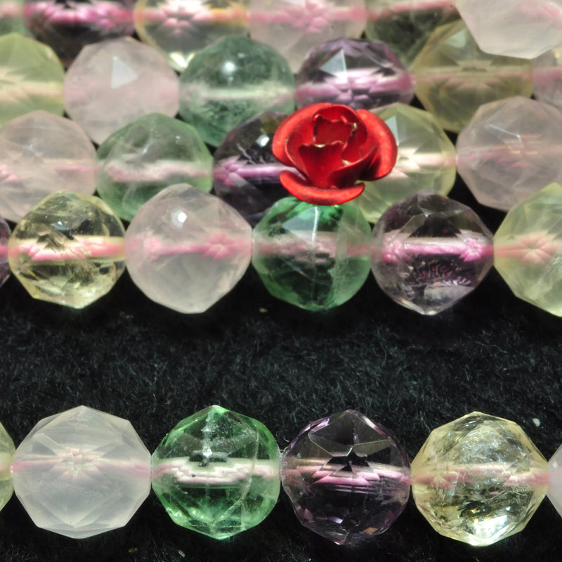 Rainbow Crystal Diamond Cut Loose Beads for Jewelry Making
