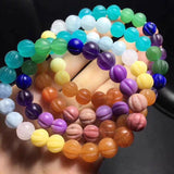 Mixed Lapis Amazonite Rose Quartz Amethyst Round Beads Bracelet 8mm