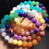 Mixed Lapis Amazonite Rose Quartz Amethyst Round Beads Bracelet 8mm
