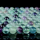 Rainbow Fluorite AA Round 4MM 6MM 8MM 10MM 12MM Loose Beads