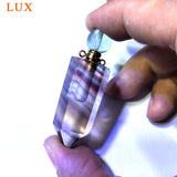 Rainbow Fluorite Hexagon Prism Perfume Bottle Pendant Chakra Crystal