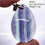 Rainbow Fluorite Quartz Pendant Jewelry for Men Women Luck Gift Crystal Stone