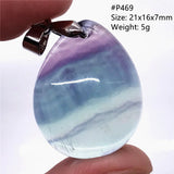 Rainbow Fluorite Quartz Pendant Jewelry for Men Women Luck Gift Crystal Stone