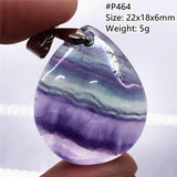 Rainbow Fluorite Quartz Pendant Jewelry for Men Women Luck Gift Crystal Stone