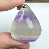 Rainbow Fluorite Stone Pendant Jewelry Healing Beauty Luck Gift Crystal