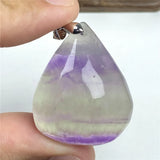 Rainbow Fluorite Stone Pendant Jewelry Healing Beauty Luck Gift Crystal