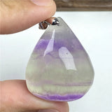 Rainbow Fluorite Stone Pendant Jewelry Healing Beauty Luck Gift Crystal