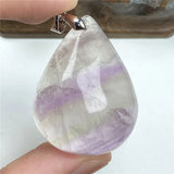 Rainbow Fluorite Stone Pendant for Healing Beauty Luck Gift