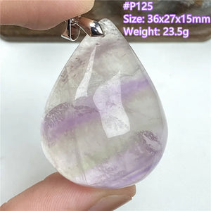 Rainbow Fluorite Stone Pendant for Healing Beauty Luck Gift