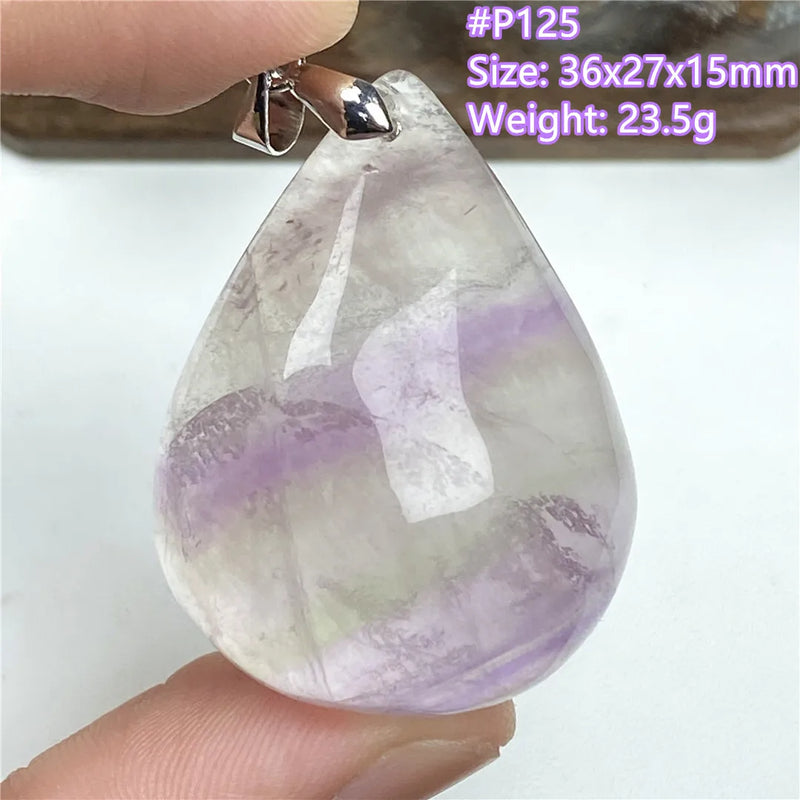 Rainbow Fluorite Stone Pendant for Healing Beauty Luck Gift