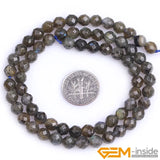 Rainbow Labradorite Round Faceted Bead 15 inch Strand