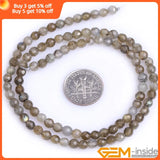 Rainbow Labradorite Round Faceted Bead 15 inch Strand