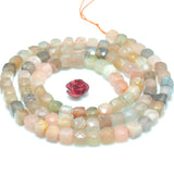 Rainbow Moonstone Faceted Cube Loose Beads Bracelet Necklace