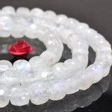 Rainbow Moonstone Faceted Cube Beads for Jewelry Making