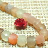 Rainbow Moonstone Cube Beads for Jewelry Making