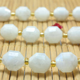 Natural Rainbow Moonstone Faceted Double Terminated Point Loose Beads
