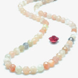 Rainbow Moonstone Faceted Round Loose Beads Gemstone Bracelet Necklace
