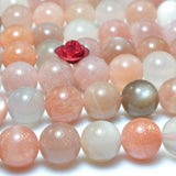 Moonstone Smooth Round Loose Beads Gemstone Semi Precious Stones