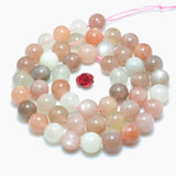 Moonstone Smooth Round Loose Beads Gemstone Semi Precious Stones