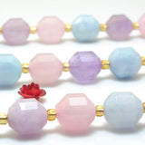 Natural Rainbow Quartz Crystal Double Terminated Point Beads Gemstone