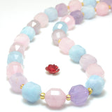 Natural Rainbow Quartz Crystal Double Terminated Point Beads Gemstone