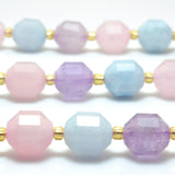 Natural Rainbow Quartz Crystal Double Terminated Point Beads Gemstone