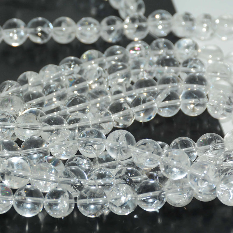 Natural Rainbow Quartz 10mm Loose Round Beads