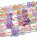 Mixed Amethyst Strawberry Quartz Gemstone Beads