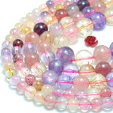 Mixed Amethyst Strawberry Quartz Gemstone Beads